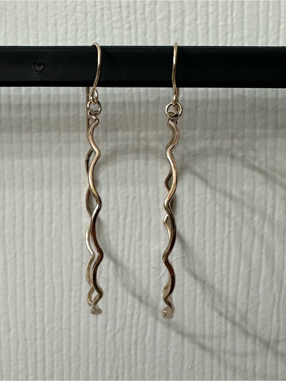 14k Gold-Filled Earrings Wave Hoops Statement Earrings Summer Hawaii Jewelry